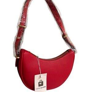 Red Crescent Shoulder Bag